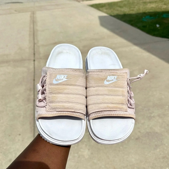 Nike Asuna Women’s Slides Rose Gold Size 9 - Picture 1 of 13